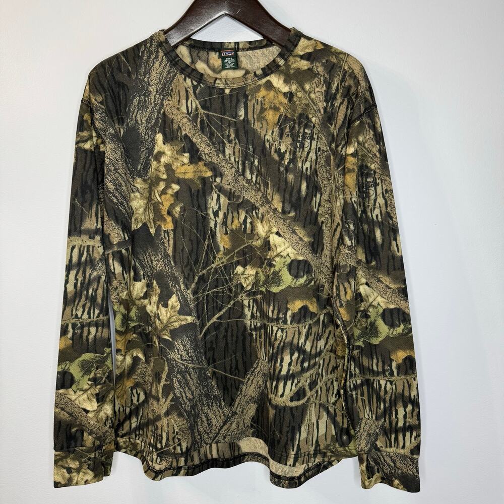 L.L.Bean Men's Base Layer Crew Top Camo Print Hunting Outdoor Men's XXL - Picture 10 of 10